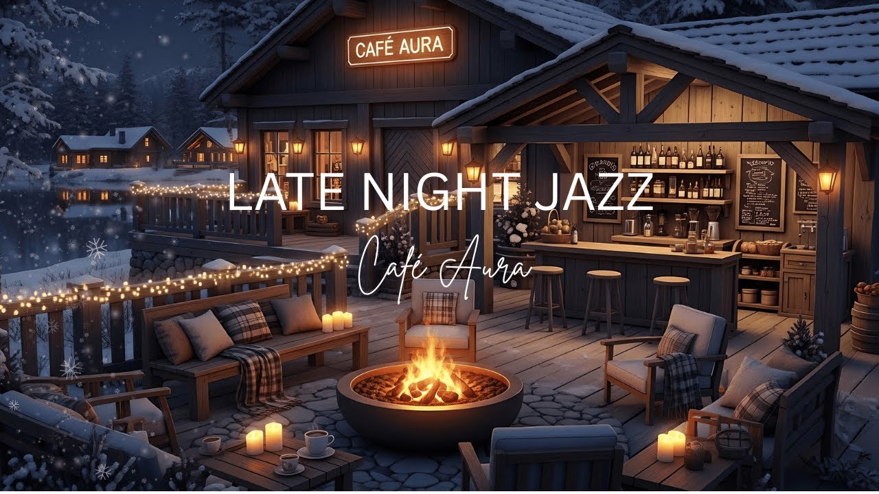 Late Night Cafe Ambience 🌙 Smooth Jazz for Relaxing After a Long Day