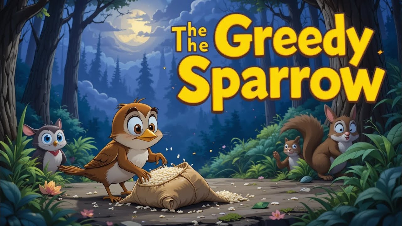 The Greedy Sparrow Caught Stealing | Moral Story with Lesson