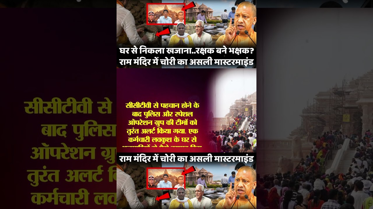 | How the money was stolen | Theft at Ram Mandir | Ram Mandir staff |
