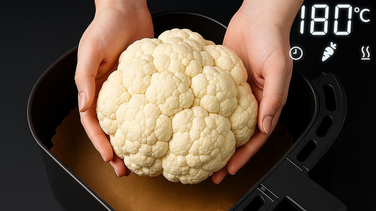Blumenkohl im Airfryer? Jetzt will ich ihn jeden Tag essen! Kein Frittieren, kein Fett!