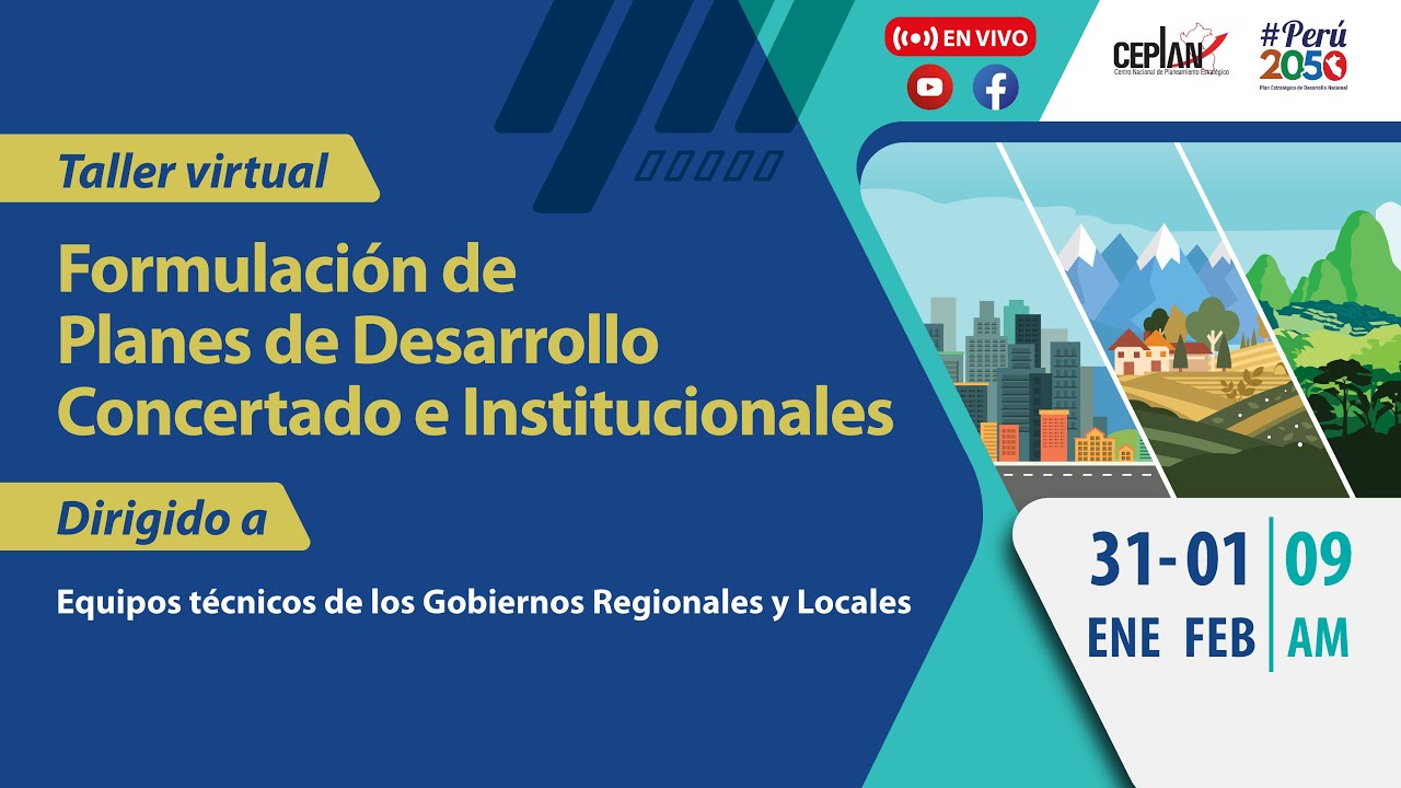 #TalleVirtual Formulación de los 📘 Planes de Desarrollo Concertado e Institucionales