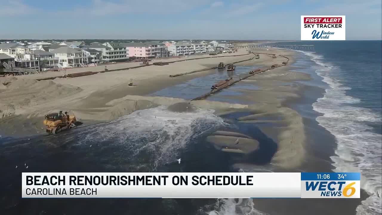 Pleasure Island beach nourishment project remains on schedule despite pause, officials say