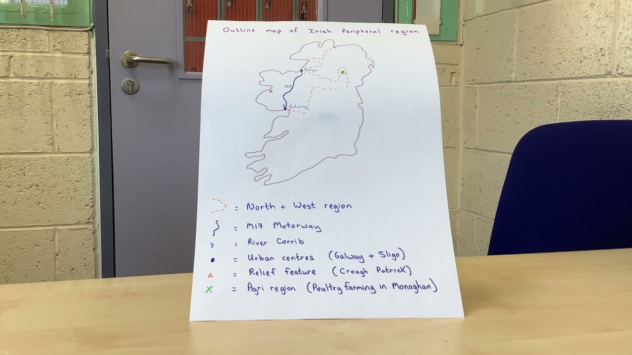 How to draw an outline map order the North and West region (Ireland)