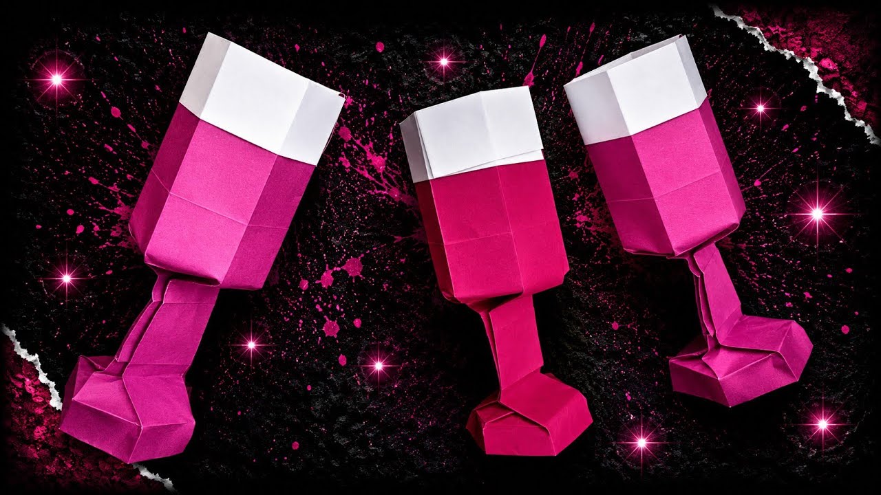 Origami WINEGLASS | How to make a paper glasses