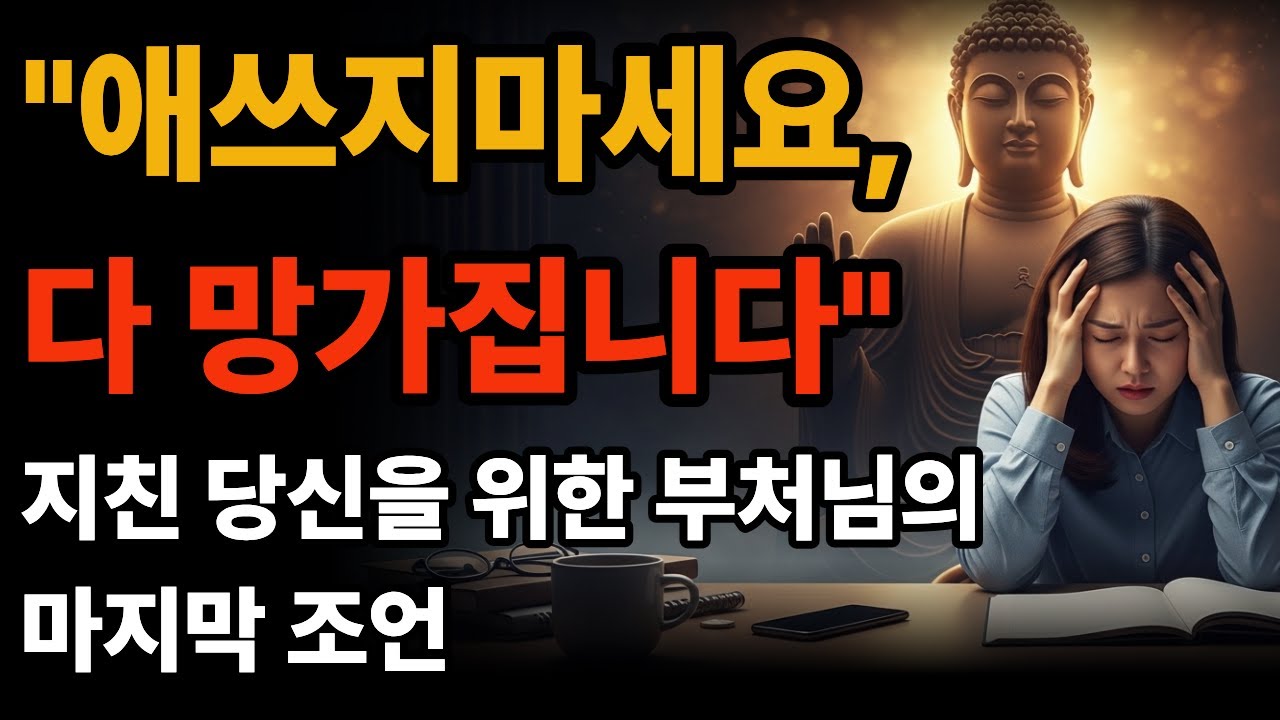 애쓰지 마세요, 놓아버려야 비로소 평화가 찾아옵니다