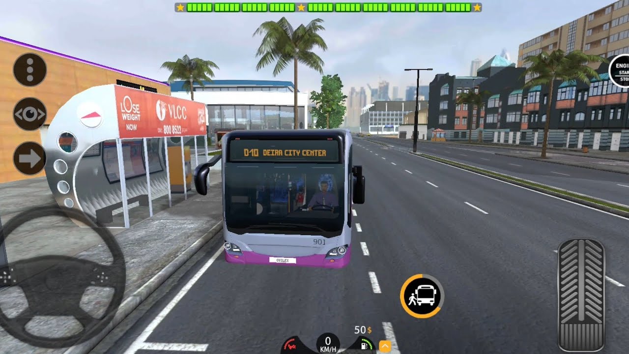 Bus Games Bus Simulator EVO - MobileGameplay | Coach Bus Driving | Dubai - Route 1