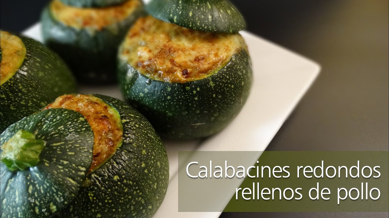 Como hacer calabacines rellenos de pollo.