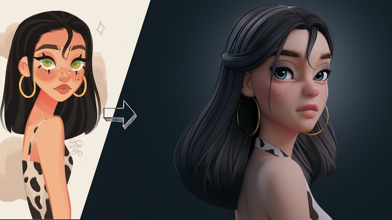 Как рисовать диснеевские рисунки в Blender и Zbrush