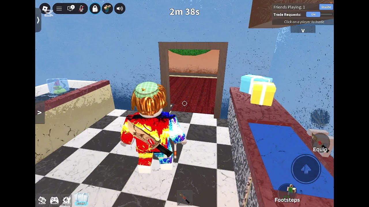 Playing  murder mystery 2 with my friend (with rtx on)