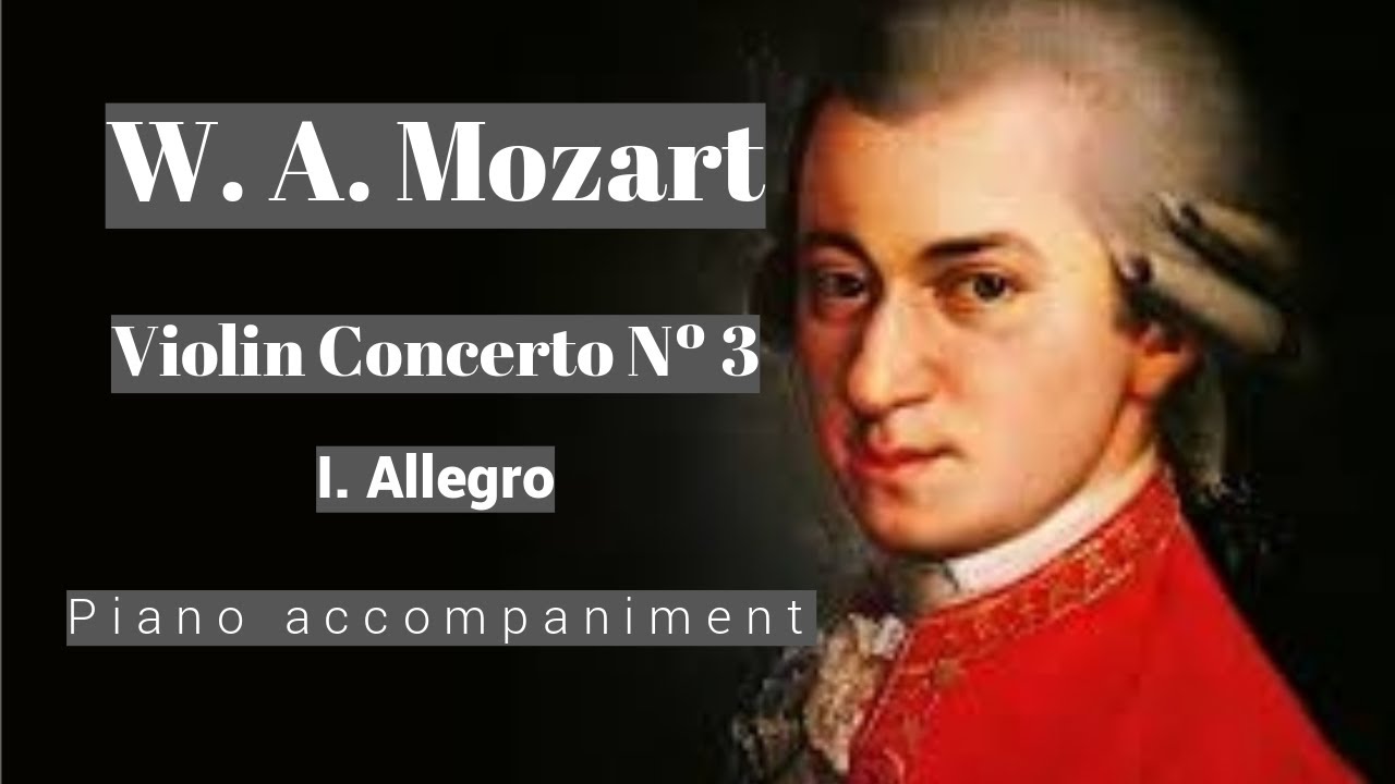 Mozart - Violin Concerto Nº 3, K. 216 - I. Allegro - Piano Accompaniment