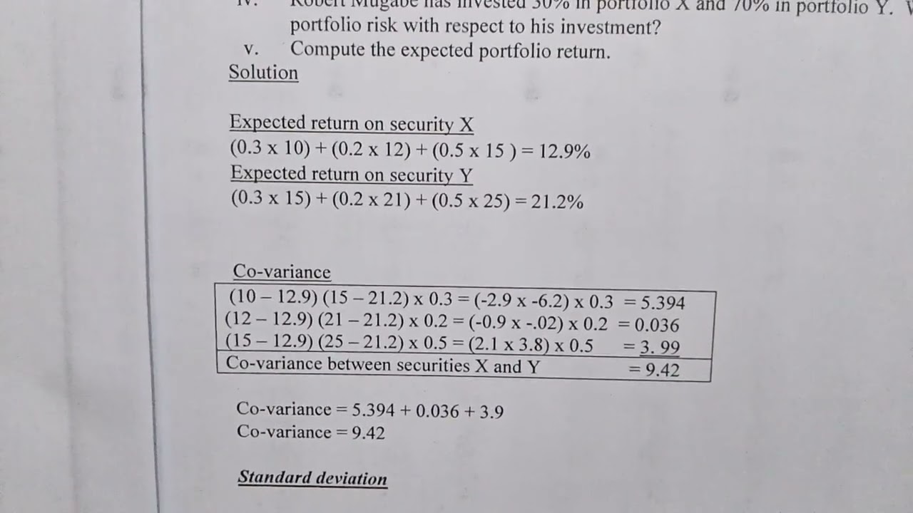 PORTFOLIO THEORY AND ANALYSIS : FINANCIAL MANAGEMENT