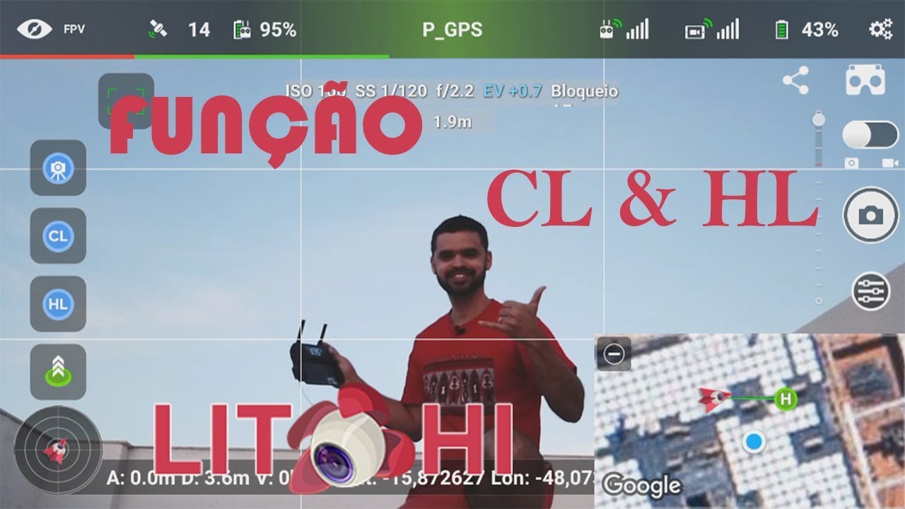 Litchi - Função CL (Curse Lock) / HL (Home Lock) - Tripod