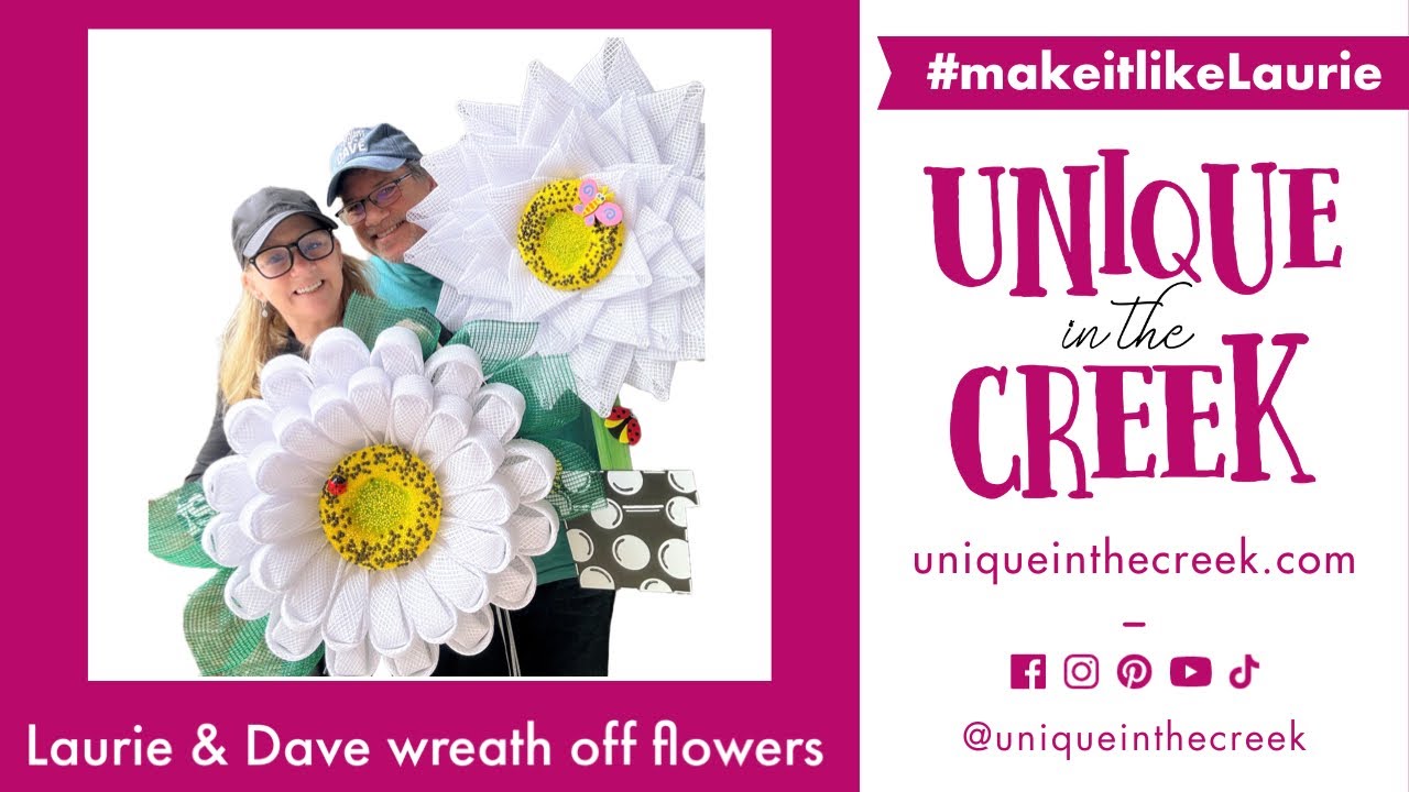 DAISY CHAIN/MESH AND GERBERA PETAL | CREATE A FUN DAISY FLOWER WREATH 2 DIFFERENT WAYS! |