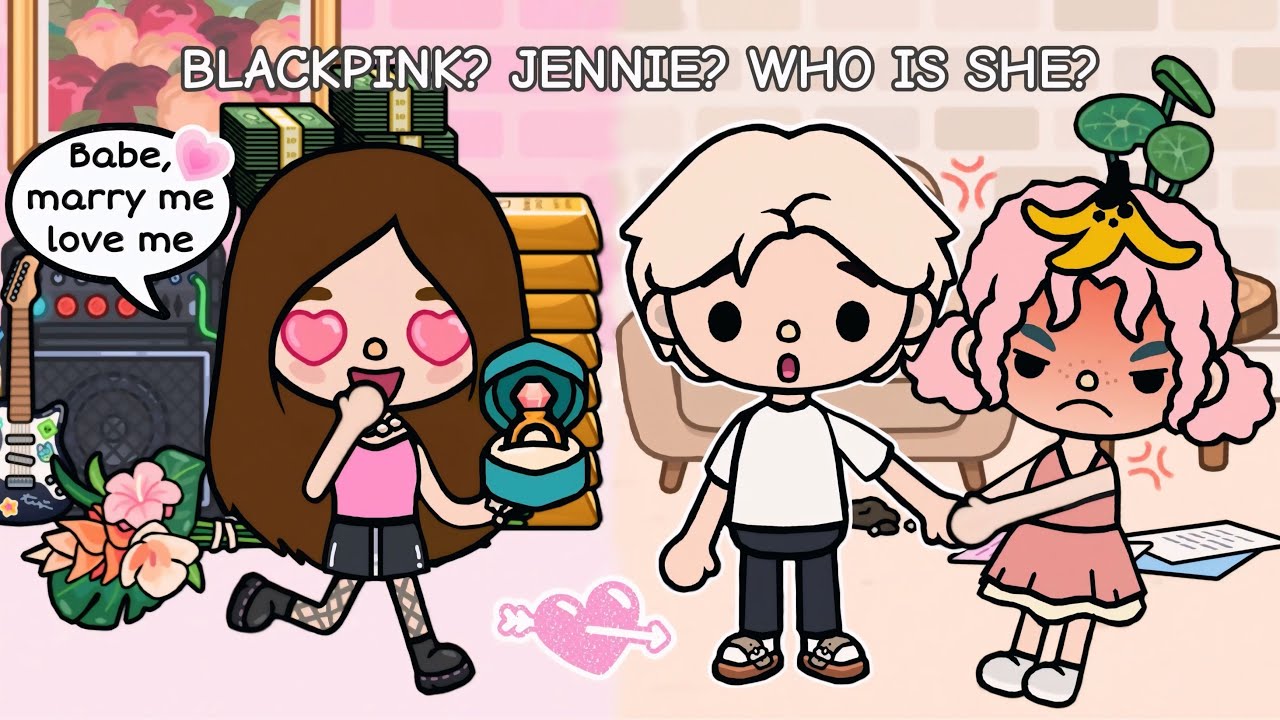 JENNIE From BLACKPINK Has A Crush On Me?😲💖🎤 | Toca Love story | Toca | #tocaboca #tocastory