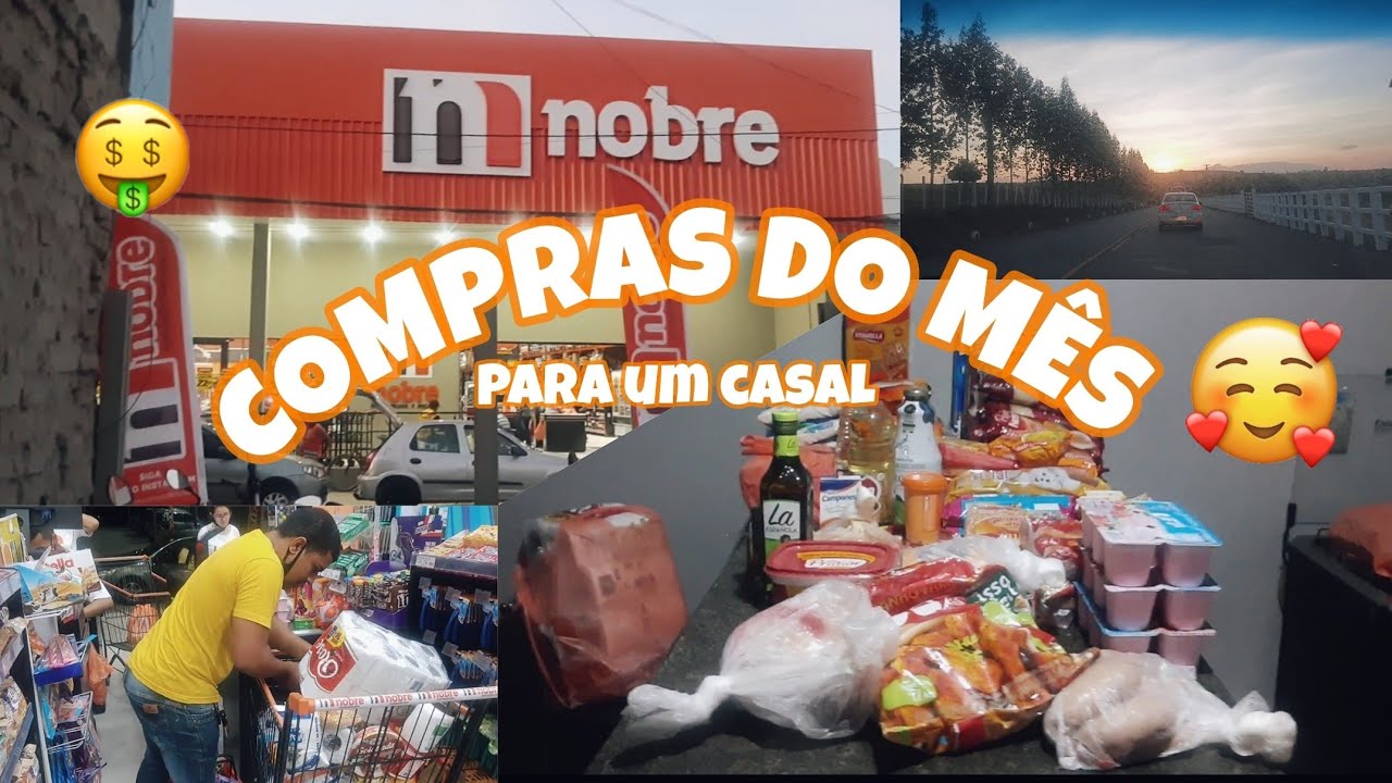 Compras do Mês no Nobre Supermercado para um casal | Quanto Gastamos? | part.1 Evyllayne Paula