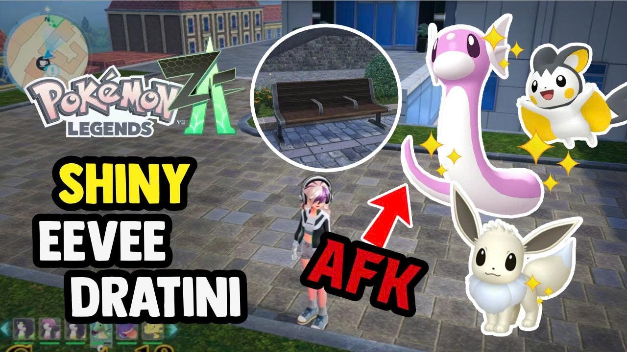 Vị trí treo AFK săn shiny Dratini, Eevee 
