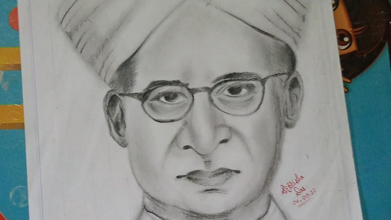 3rd portait || Sarvapalli Radhakrishnan portait sketch  @আদরেরজগৎ 🙏🙏
