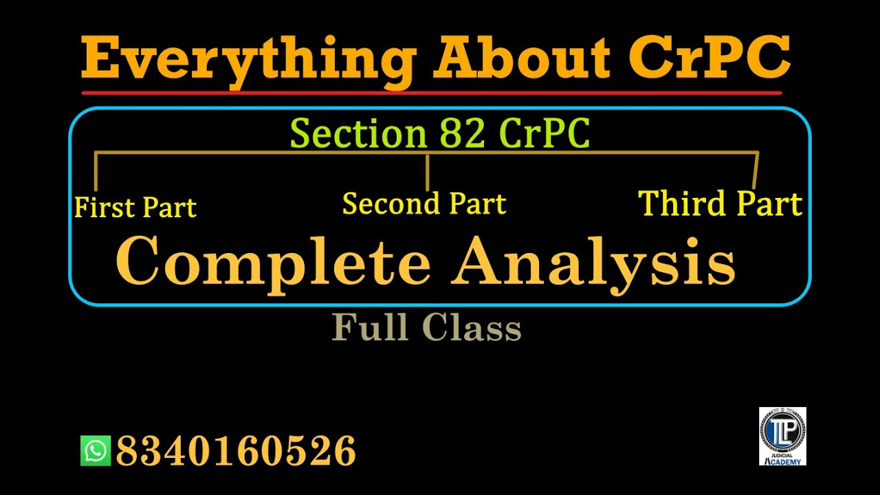 Section 82 CrPC Full Class- Complete Analysis
