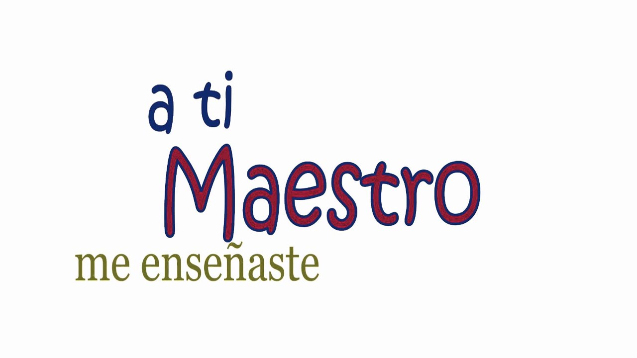 A ti maestro...
