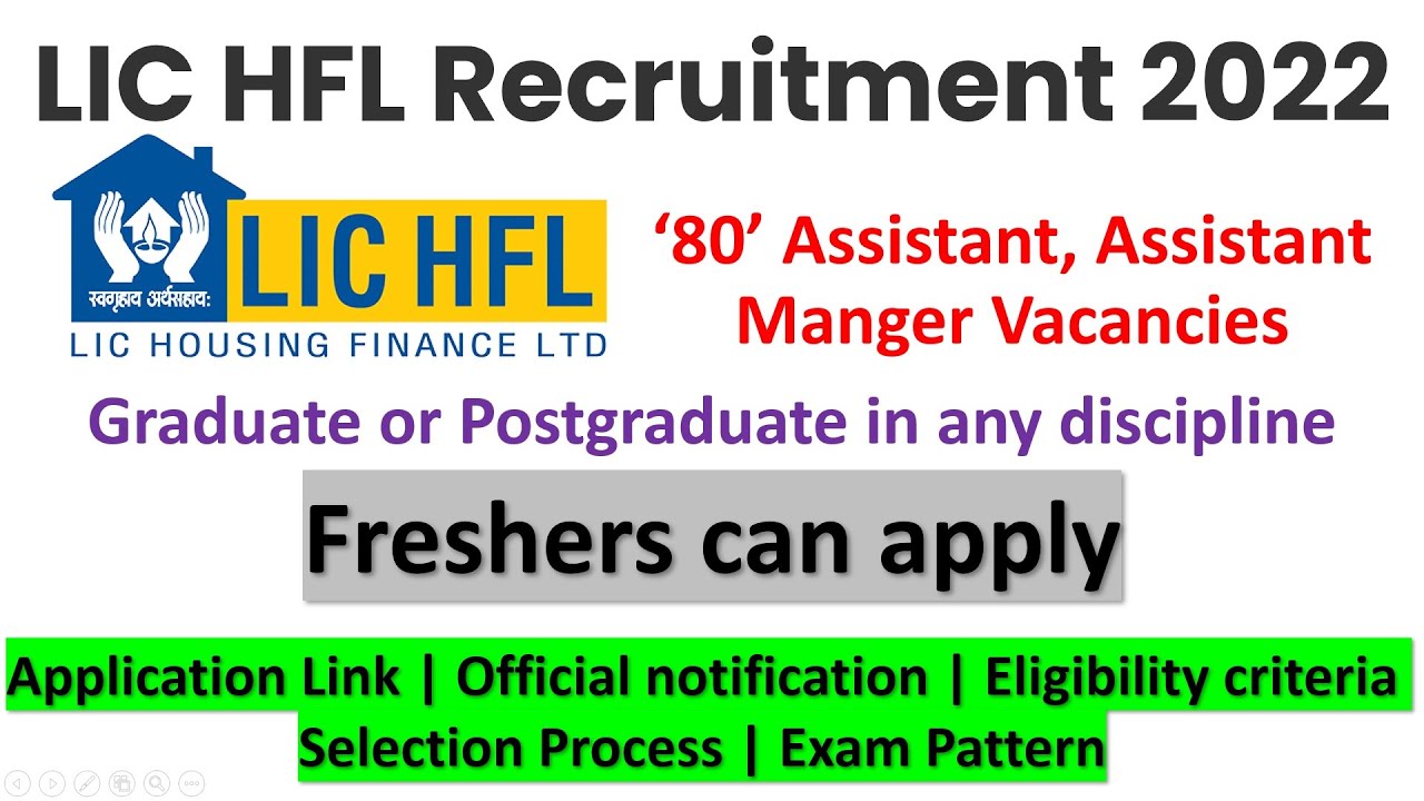 LIC HFL Recruitment 2022 | LIC HFL Notification 2022 | LIC Housing Finance Limited Recruitment 2022