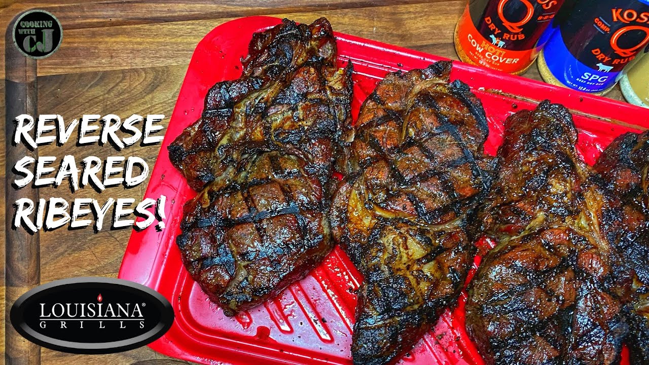 Awesome REVERSE SEARED RIB-EYES on a PELLET GRILL!! Louisiana Grills Black Label Pellet Grill!