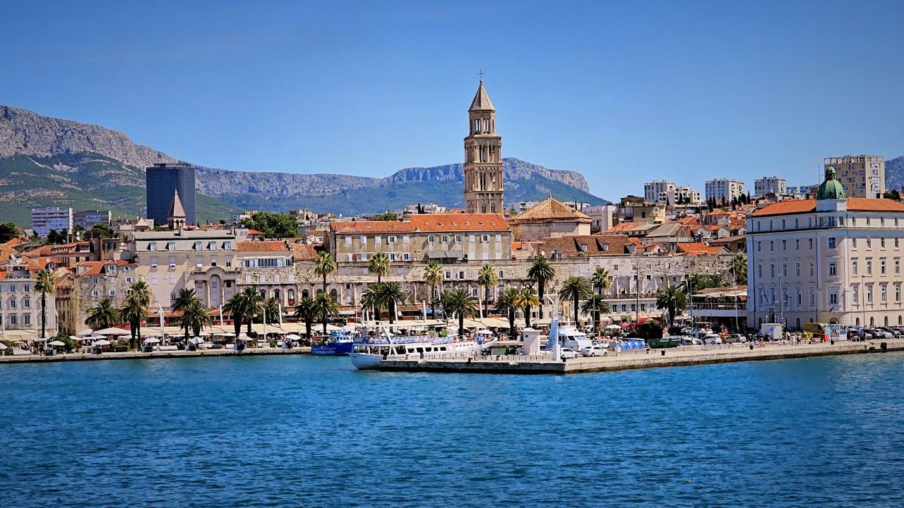 Walking Split old town and open market 4k walking tour Croatia