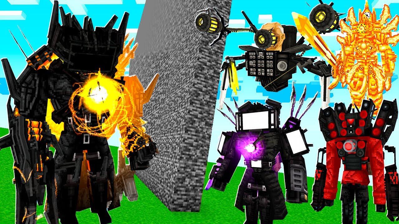 WATCHMAN OF DOOM Vs TODOS TITANS na BATALHA DE MOBS do Minecraft! (Skibidi toilet v10 Addon)