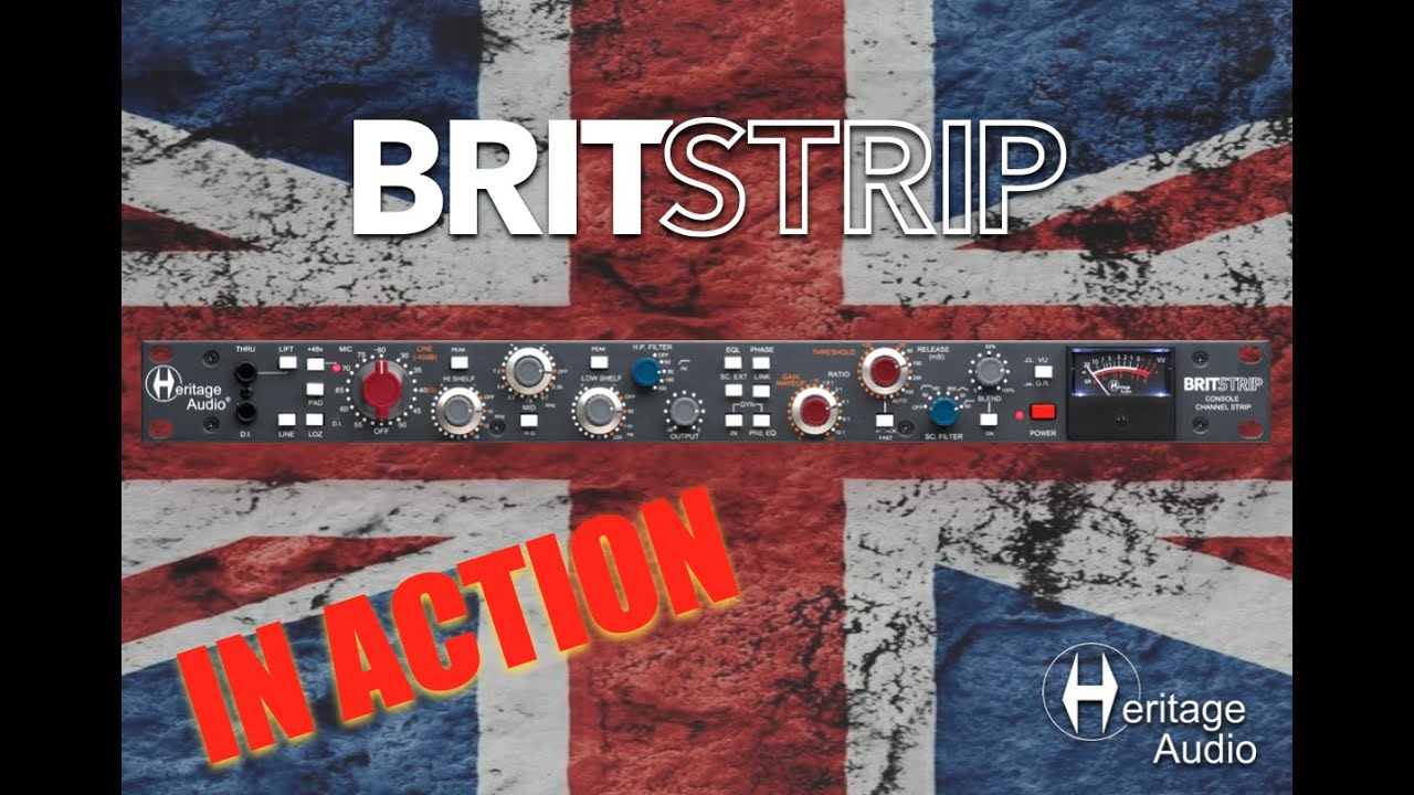 The BRITSTRIP processing several different instruments with EQ and Compression.