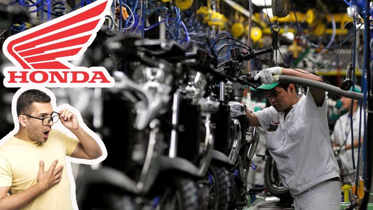 Linha de Montagem e Produção das Motos Honda no Japão