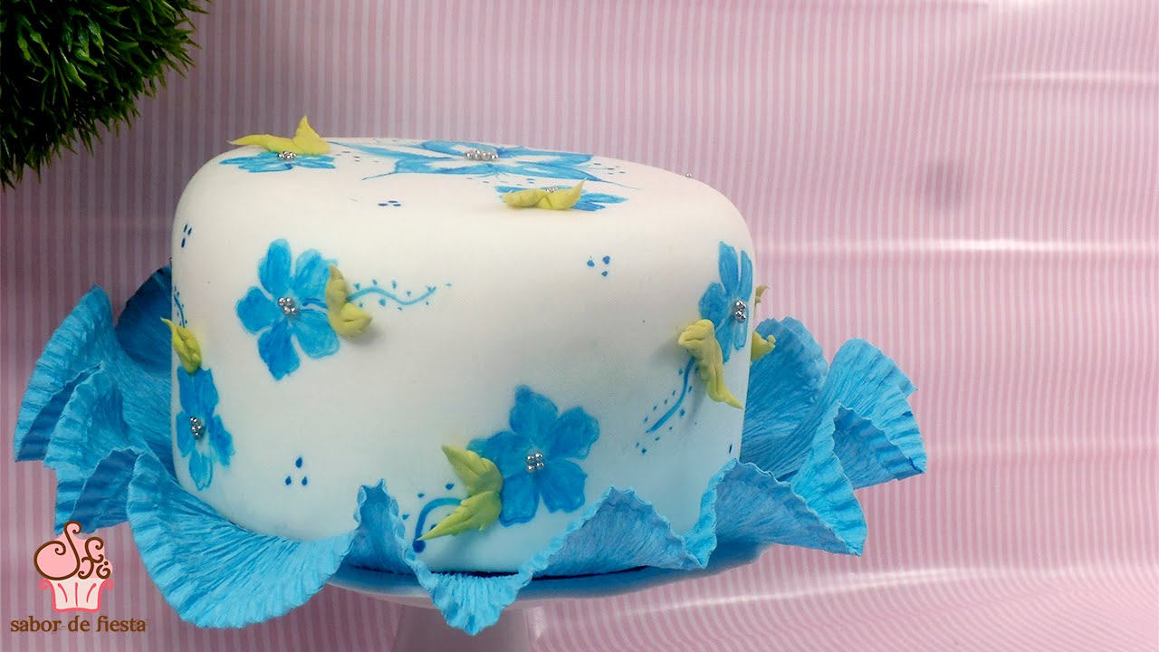 ✍COMO PINTAR UNA TARTA DE FONDANT ( FÁCIL ) 🎈Sabor de Fiesta