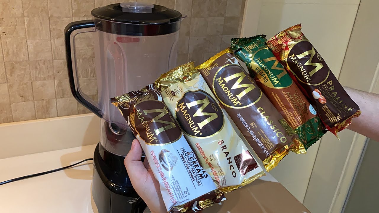 FIZ UM SUPER MILKSHAKE COM TODOS OS SORVETES MAGNUM DO MERCADO!