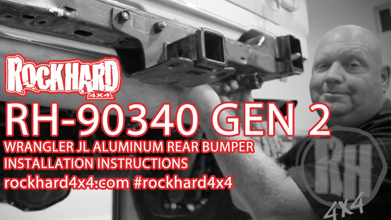 RH 90340 GEN 2 - JL Aluminum Rear Bumper - Install Video Instructions by Rock Hard 4x4