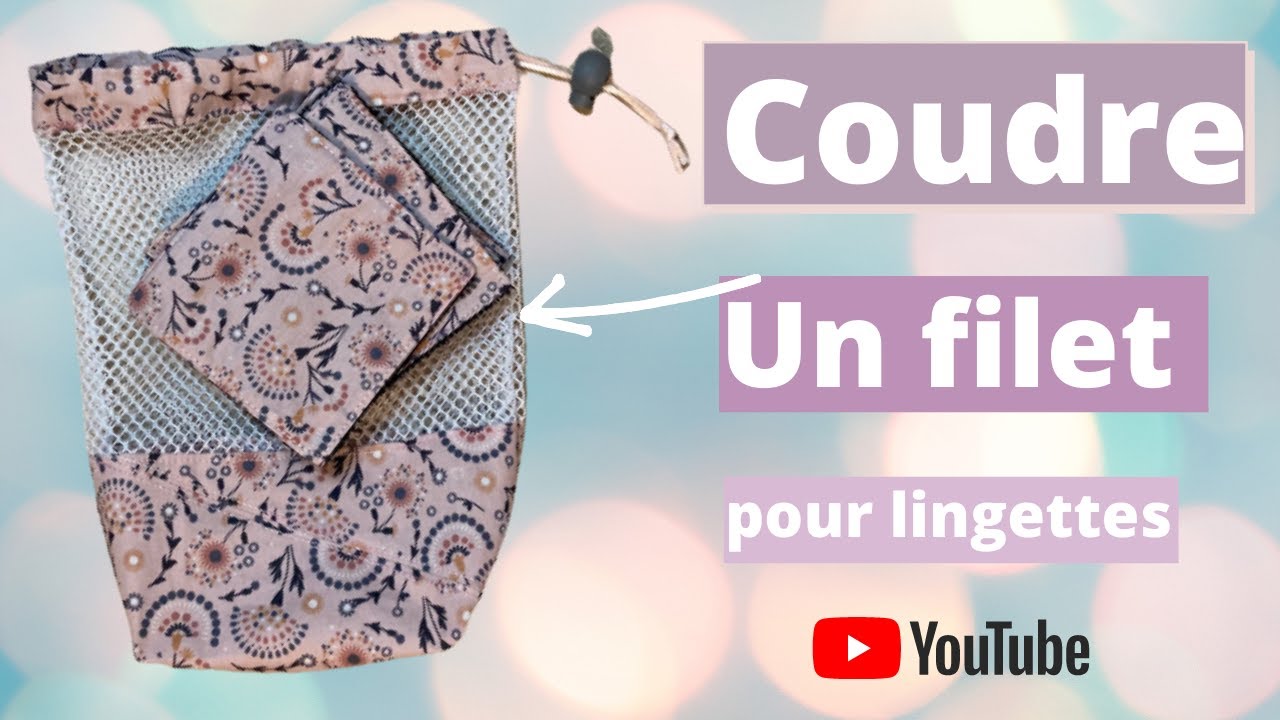 Tuto coudre un sac filet de lavage pour lingettes, sous-vêtements #couturedebutant