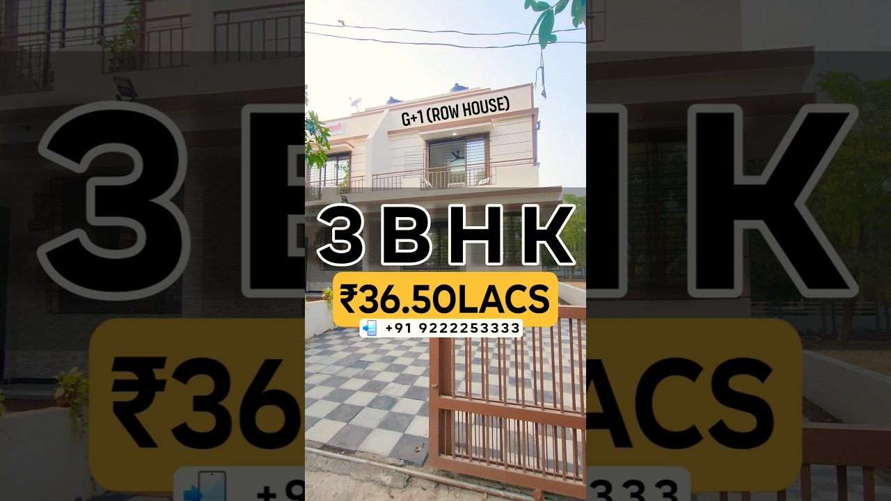 Row House For Sale In ₹36.50Lacs / Close To Station / 👇Watch Complete Video Link Below 📲9222253333