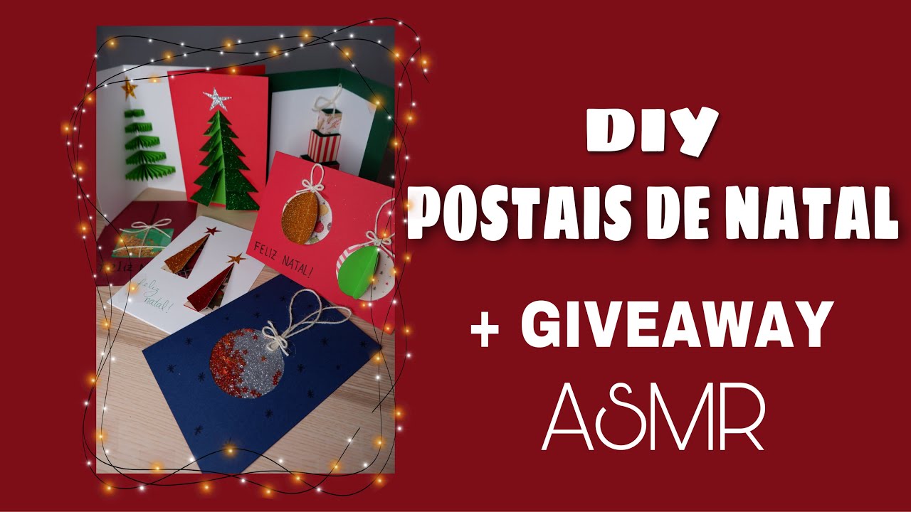 ASMR Portugal: Postais de Natal - DIY - COM SORTEIO!!!