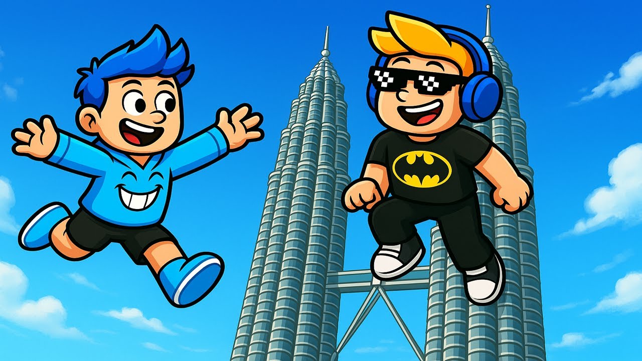 KULENİN EN TEPESİNE TIRMANIP AŞAĞI ATLADIK! 😱 Roblox