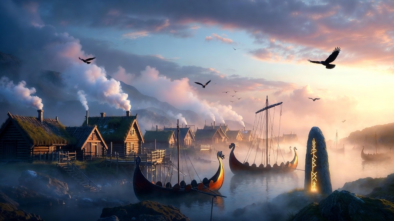 1 Hour 13 min Norse Shaman Ritual 🌑 | Ancient Runes, Drumfire & Deep Forest Meditation