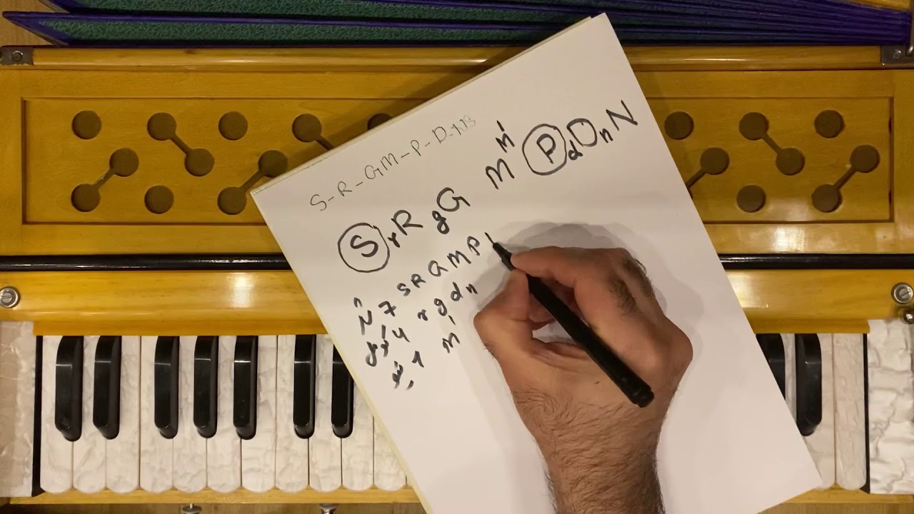 Harmonium lesson 43# shuddha,Teevr, Komal Swar.   طریقه پیداکردن سر های شد،کومل،تیور