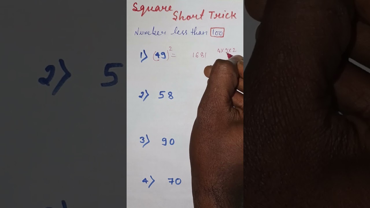 💪 2 digit square trick 💪 square (varg) nikalne ki best trick 🔥 #Shorts #square_trick #mathstricks
