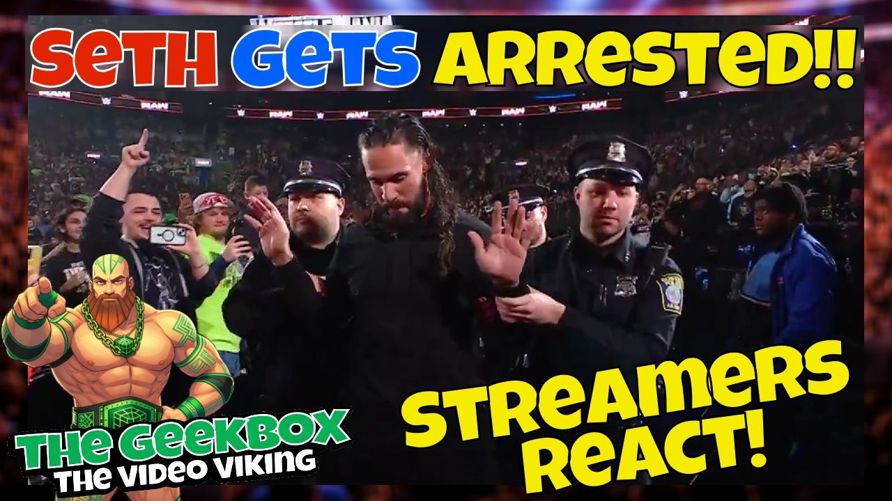 Реакция стримеров! Сета Роллинза АРЕСТОВАЛИ!! #wwe #wweraw #wrestling