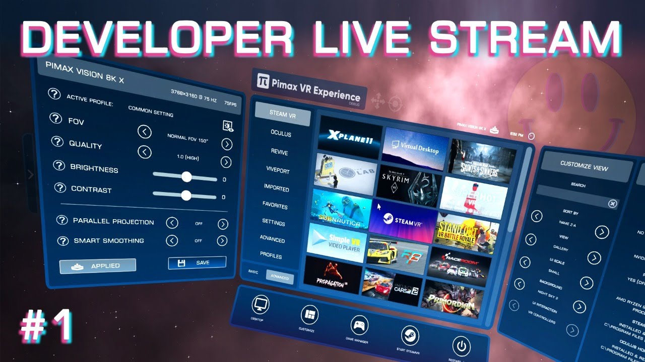Developer Live Stream #1 - Pimax VR Experience