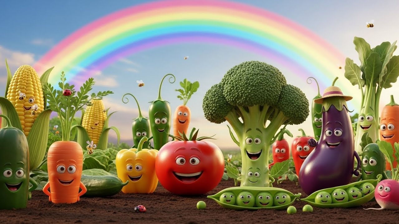 🥕🍅 Tamil Vegetable Song for Kids | காய்கறி பாடல் Learn Veggies Names #tamilrhymes #vegetablesforkids