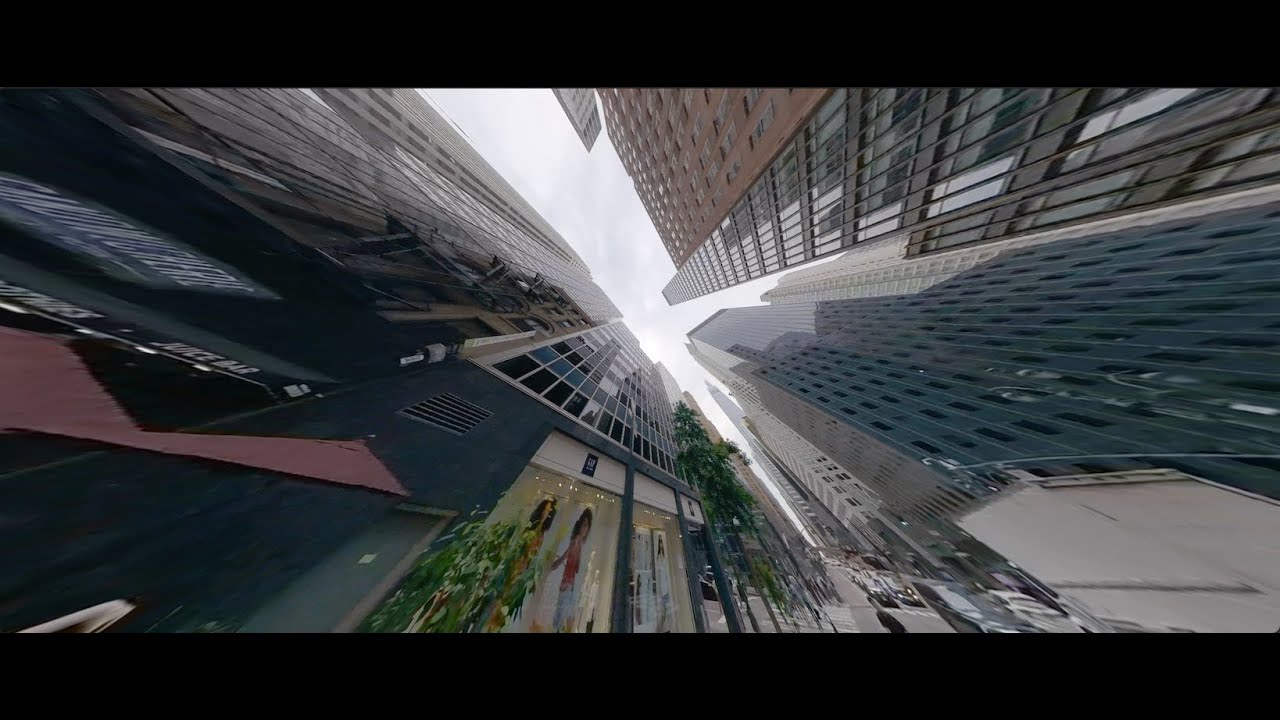 glitchy Insta360 slow lo-fi bike ride/ 42nd Street / 1st Avenue \ United Nations \ Queensboro Bridge