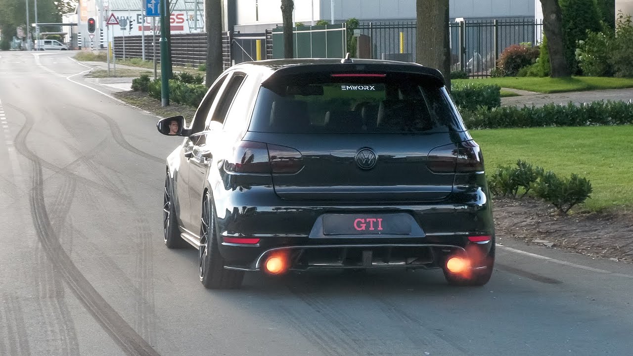 Volkswagen Golf 6 GTI with ANTI-LAG - INSANE Flames & Pops and Bangs !