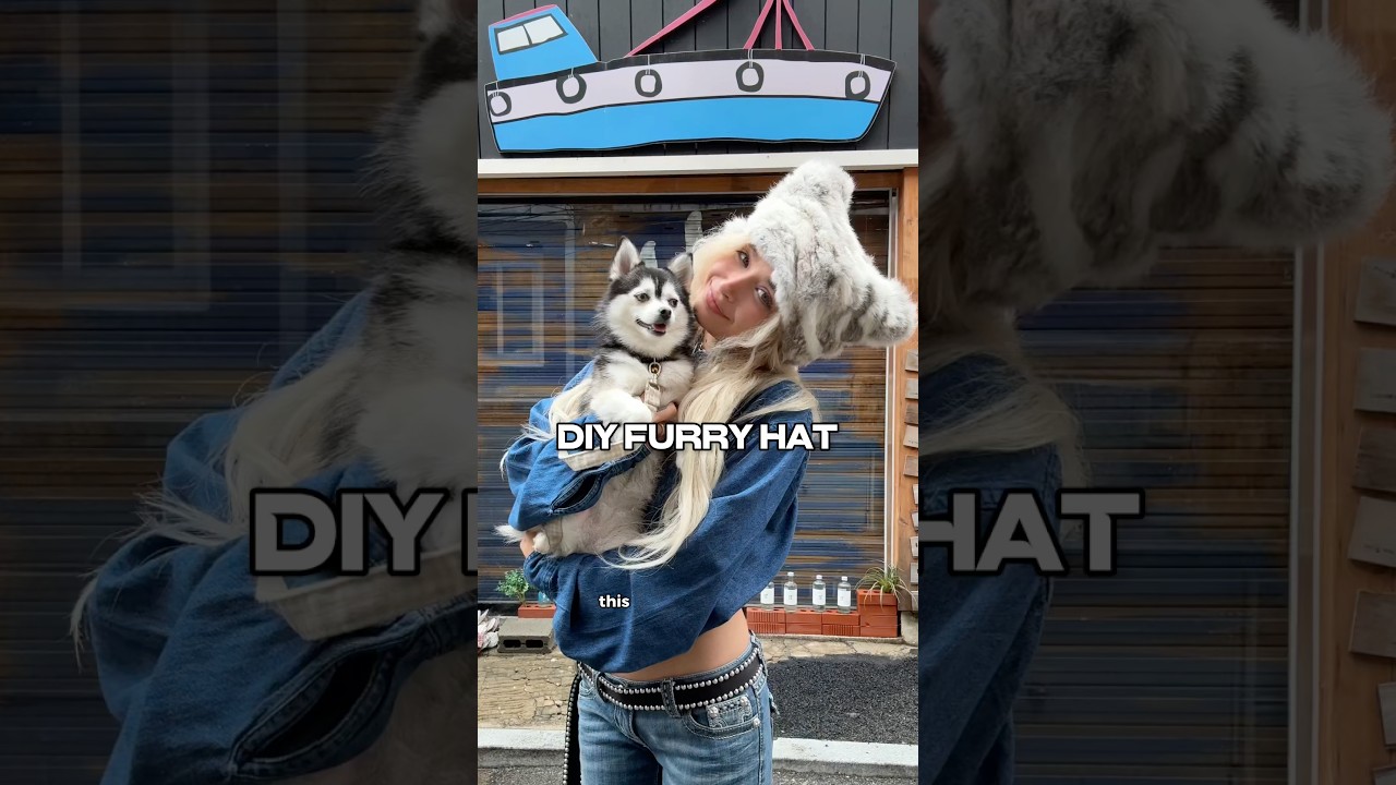 DIY FURRY BEAR HAT #tutorial