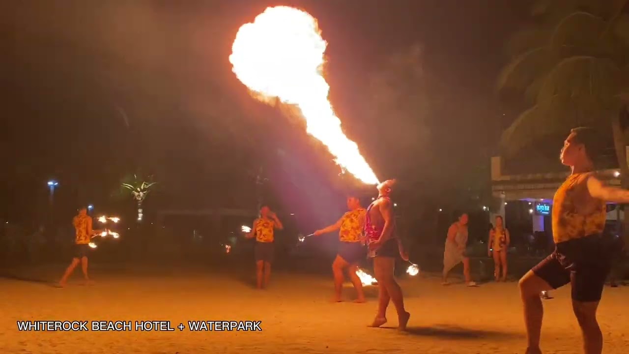 FIREDANCE IN WHITEROCK BEACH HOTEL AND WATERPARK #subic #zambales #whiterockbeach #firedancing