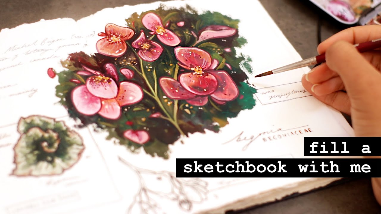 Botanical Journaling · Fill a Sketchbook With Me! #16 · ad