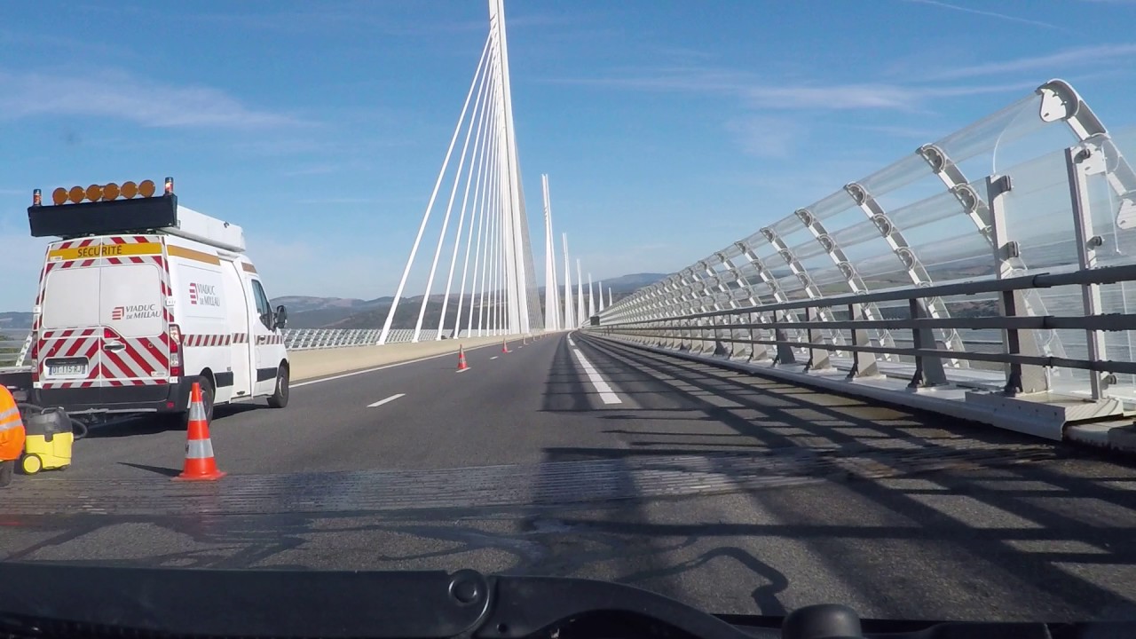 France by Autoroute - A75 J46 - Albi - to Millau peage via Bridge