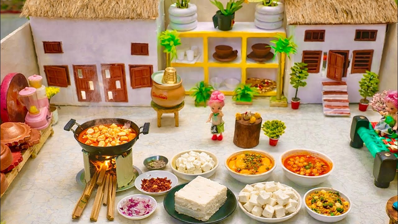 Miniature Paneer Bhurji Recipe + Paratha | How to Make Paneer Bhurji | Miniature Village Cooking