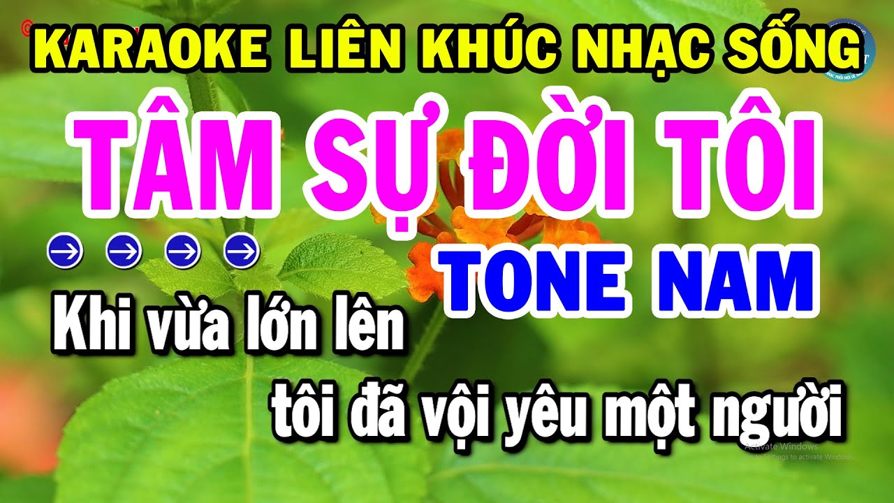 Karaoke Liên Khúc Nhạc Trữ Tình Tone Nam | Chọn Lọc Nhạc Sống Mới Dễ Hát Nhất - Tâm Sự Đời Tôi